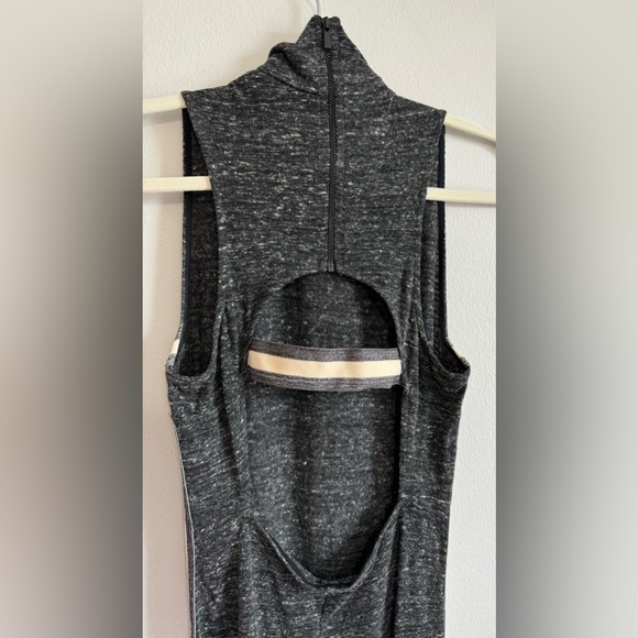 TRF by Zara Midi Mock Neck Dark Heather Gray Sleeveless Jersey Dress Size M - Picture 8 of 14